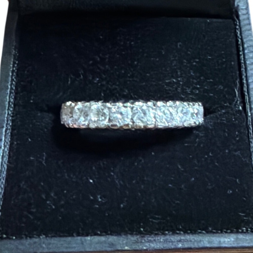 RP Sterling Silver 925 Cubic Zirconia Eternity Band Ring Size 7 Thailand